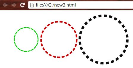 Circle with different dashed strokes only
